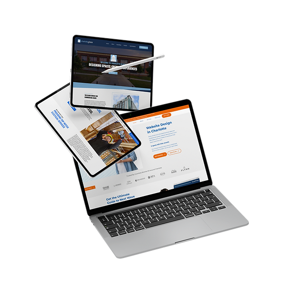 Website designs on multiple devices