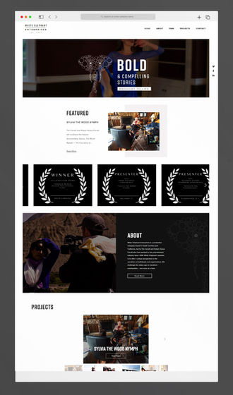 Portfolio website design example 9