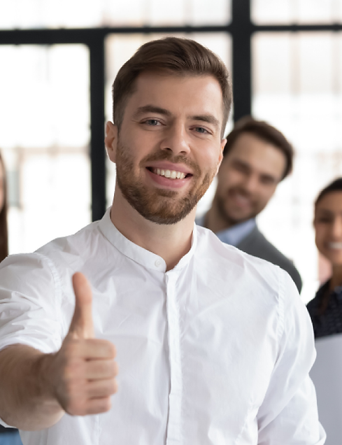 Next Wave Services team member giving thumbs up