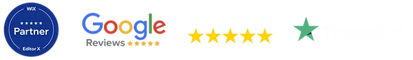 Google Partner, Google Reviews and Trustpilot 5 out of 5 rating badges